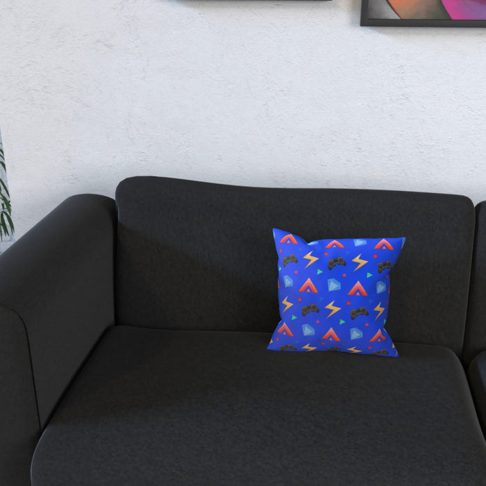 Cushion - Gamers Play Blue - printonitshop