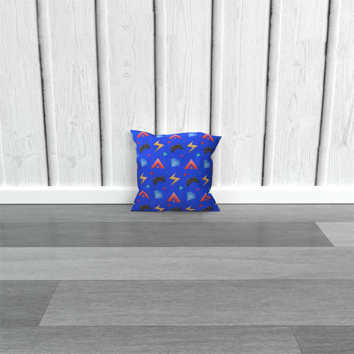 Cushion - Gamers Play Blue - printonitshop