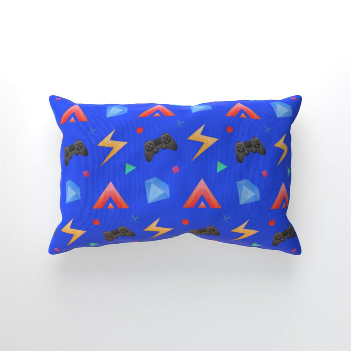 Cushion - Gamers Play Blue - printonitshop