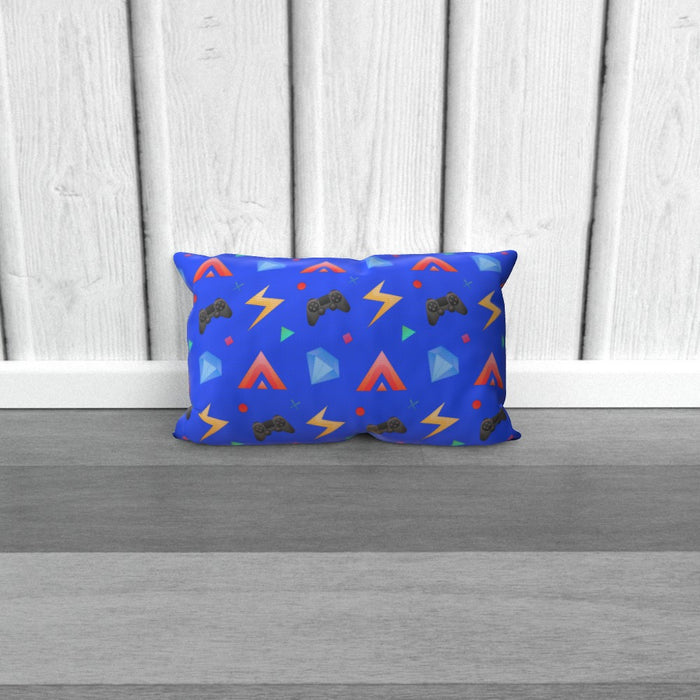 Cushion - Gamers Play Blue - printonitshop