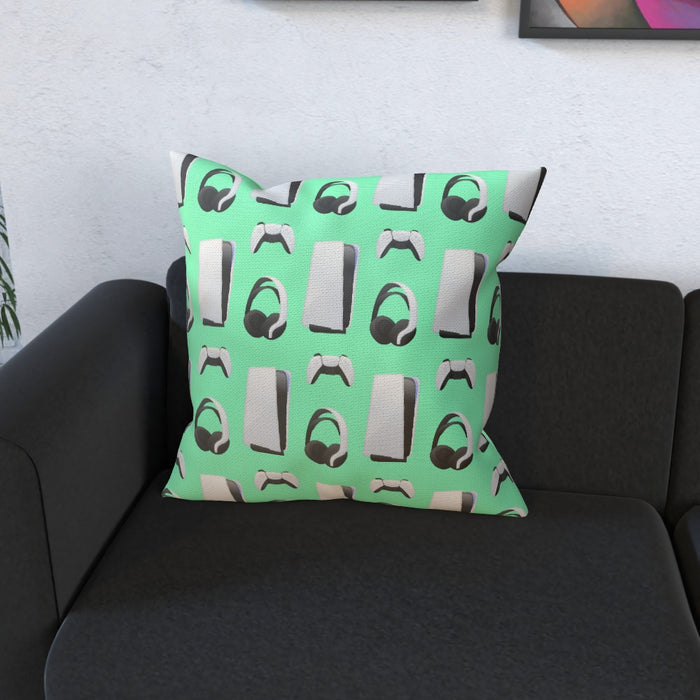 Cushion - PS New Gaming Light Green - printonitshop