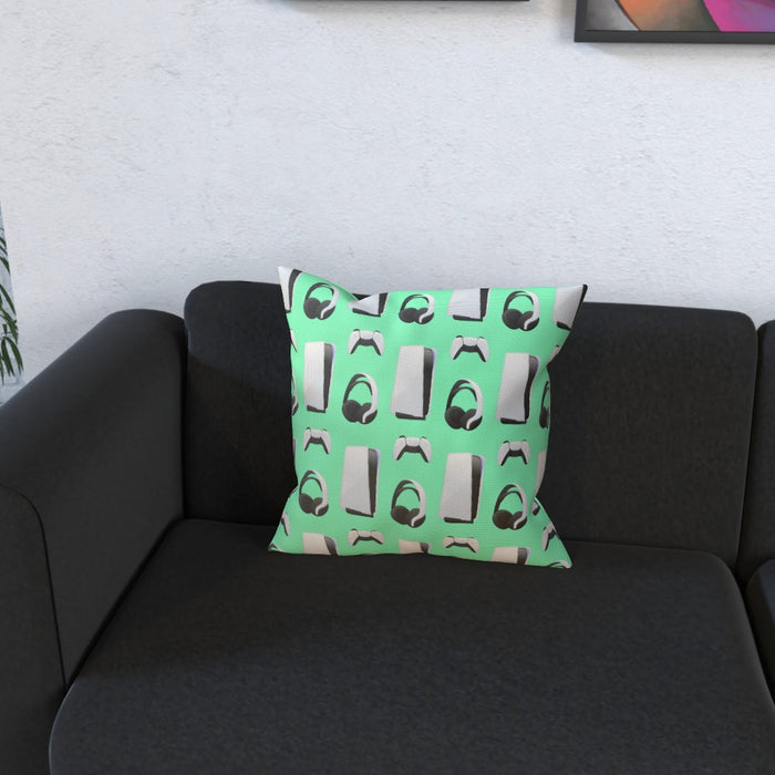 Cushion - PS New Gaming Light Green - printonitshop