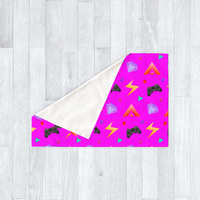 Blanket - Gamers Play Pink - printonitshop