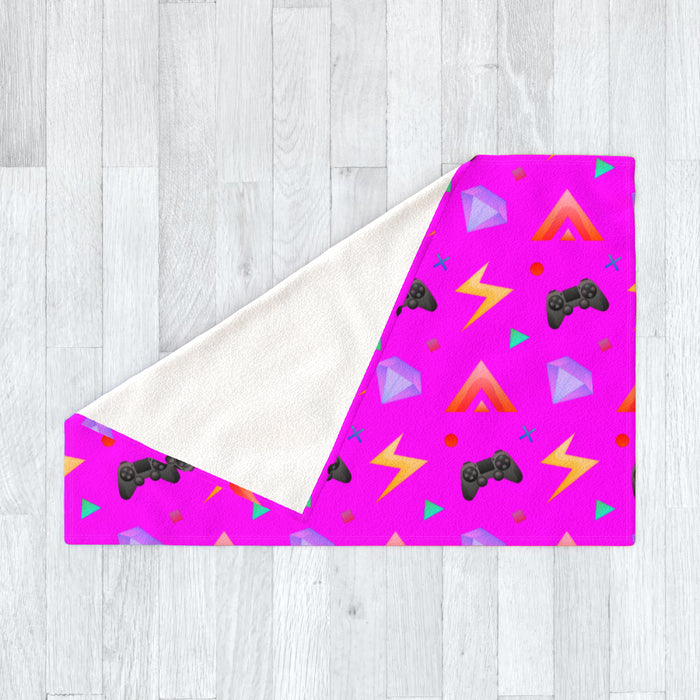 Blanket - Gamers Play Pink - printonitshop