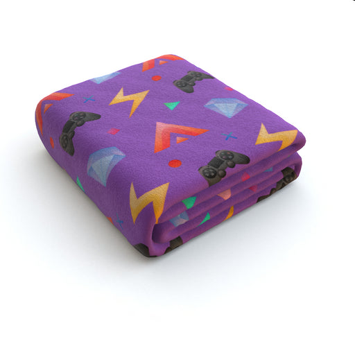 Blanket - Gamers Play Light Purple - printonitshop