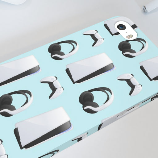 iPhone Cases - PS5 Light Blue - printonitshop