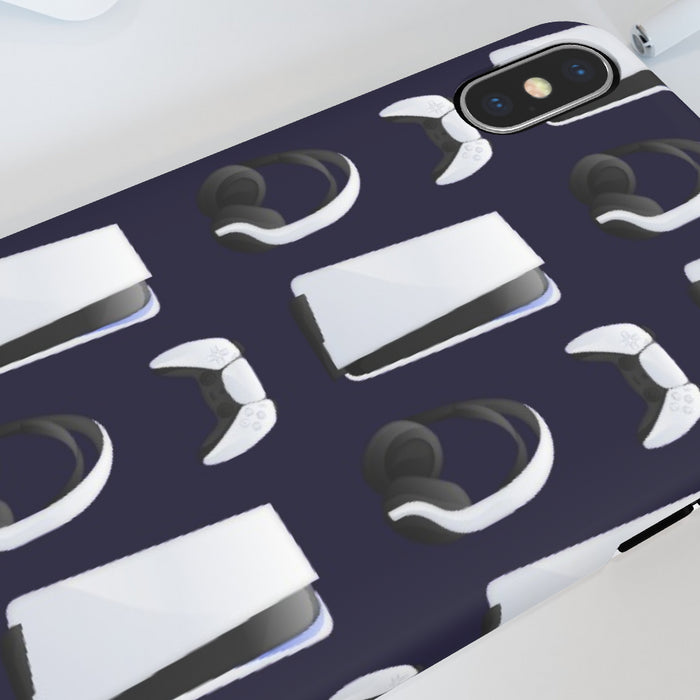 iPhone Cases - PS5 Dark Blue - printonitshop