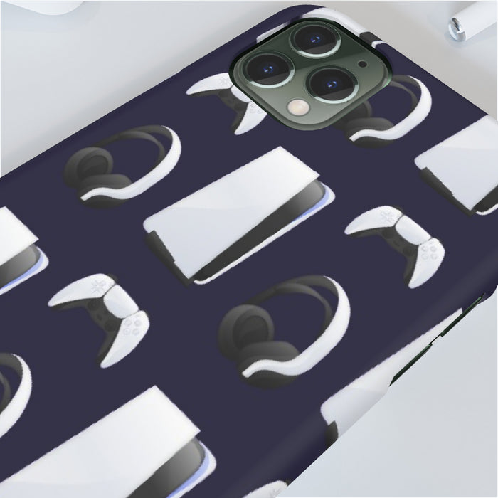 iPhone Cases - PS5 Dark Blue - printonitshop