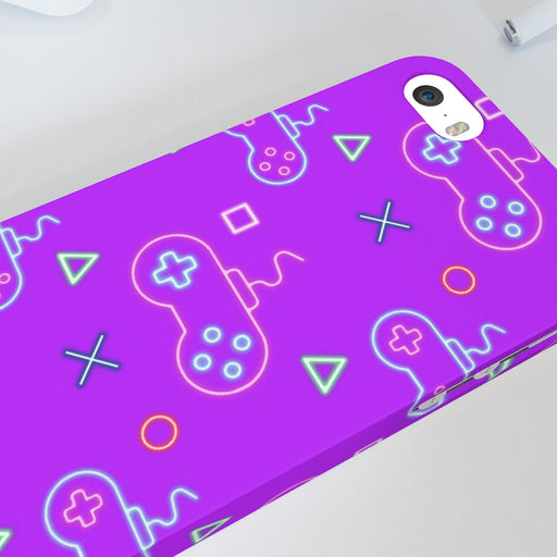 iPhone Cases - Gaming Neon Light Purple - printonitshop