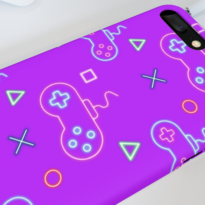 iPhone Cases - Gaming Neon Light Purple - printonitshop