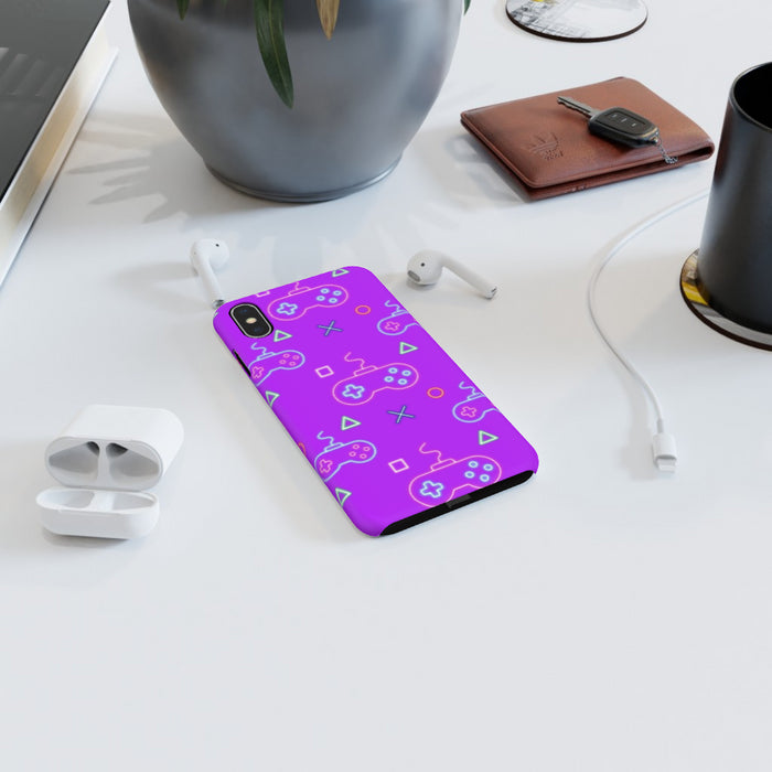 iPhone Cases - Gaming Neon Light Purple - printonitshop