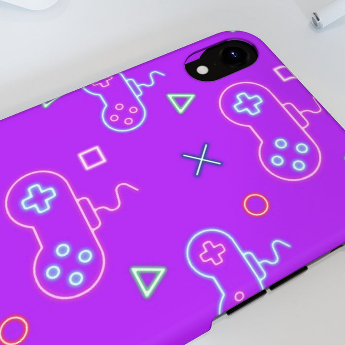 iPhone Cases - Gaming Neon Light Purple - printonitshop