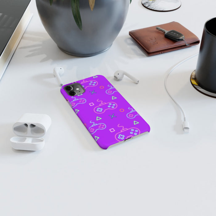 iPhone Cases - Gaming Neon Light Purple - printonitshop