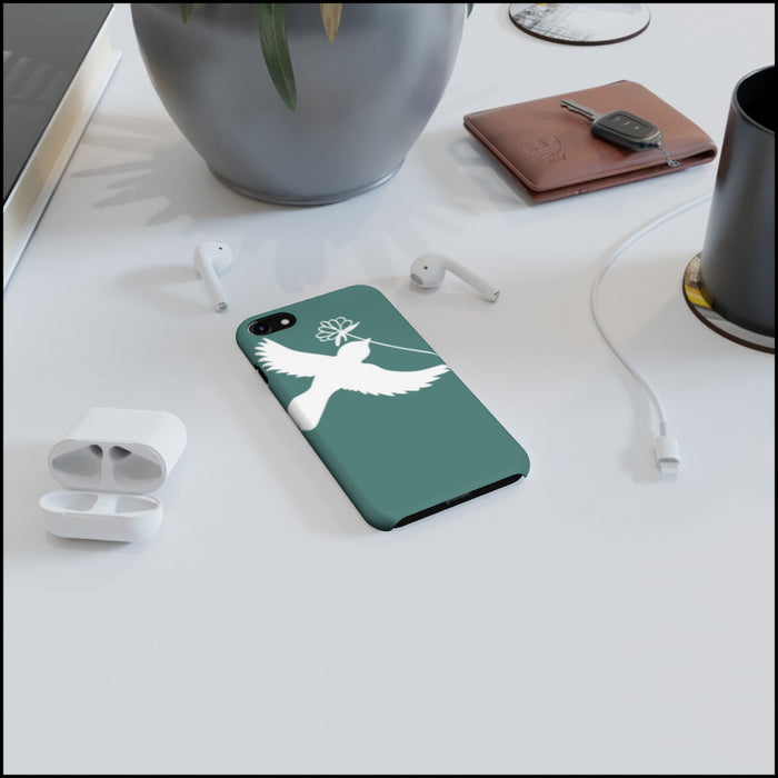 iPhone Cases - Dove on Green - printonitshop