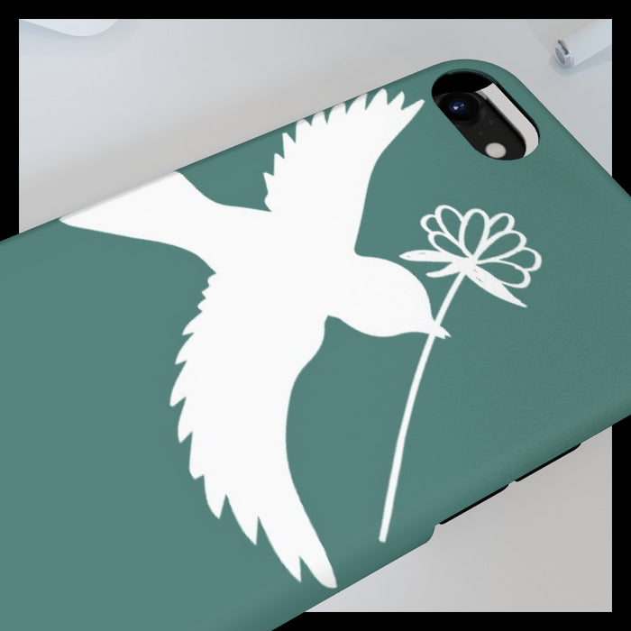 iPhone Cases - Dove on Green - printonitshop