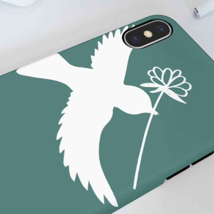 iPhone Cases - Dove on Green - printonitshop