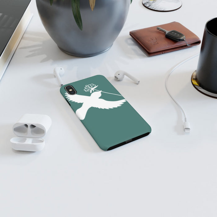 iPhone Cases - Dove on Green - printonitshop