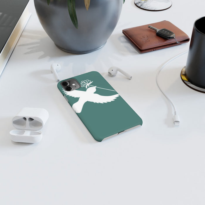 iPhone Cases - Dove on Green - printonitshop