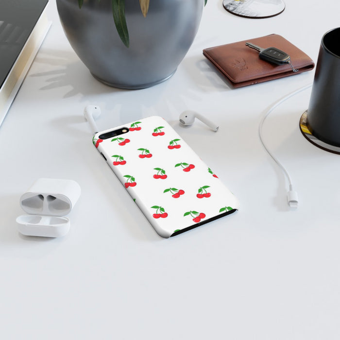 iPhone Cases - White Cherries - printonitshop