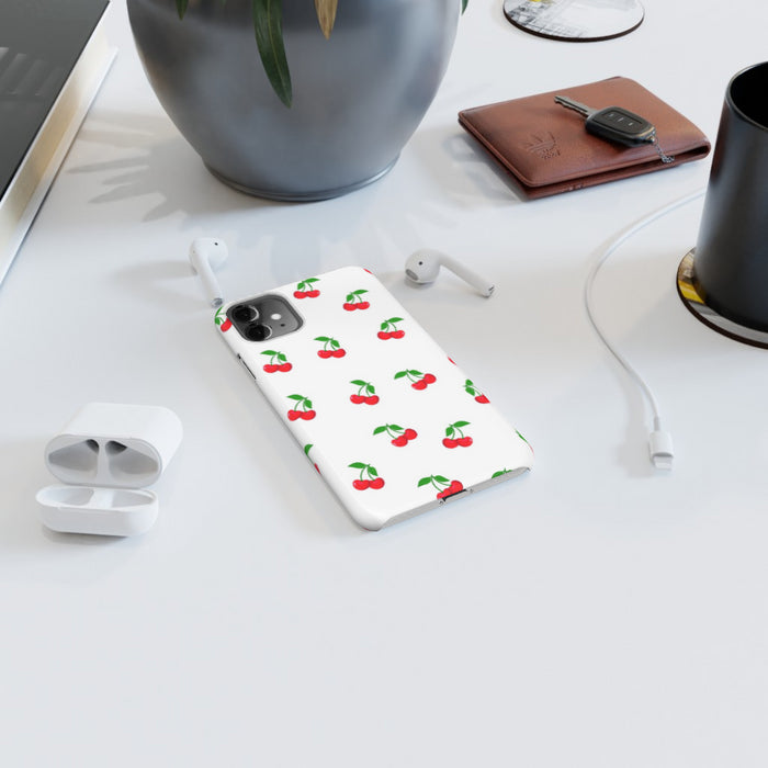 iPhone Cases - White Cherries - printonitshop