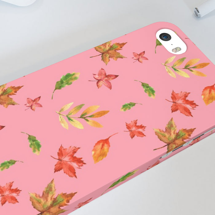 iPhone Cases - Autumn Leaves Pink - printonitshop