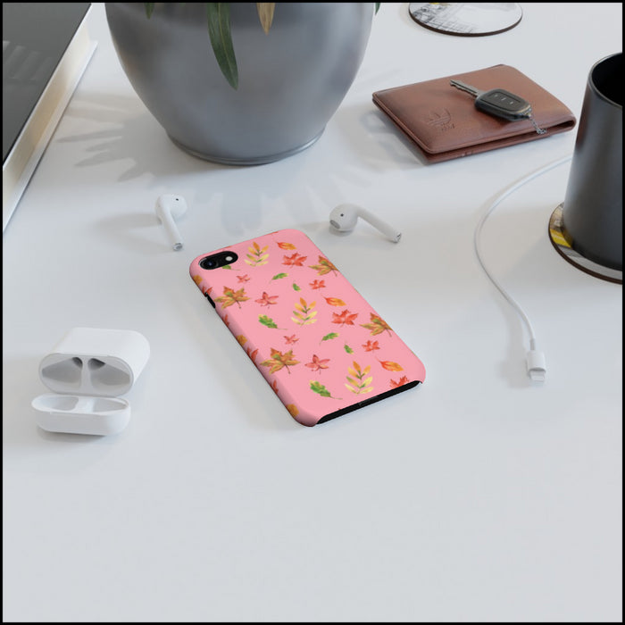 iPhone Cases - Autumn Leaves Pink - printonitshop