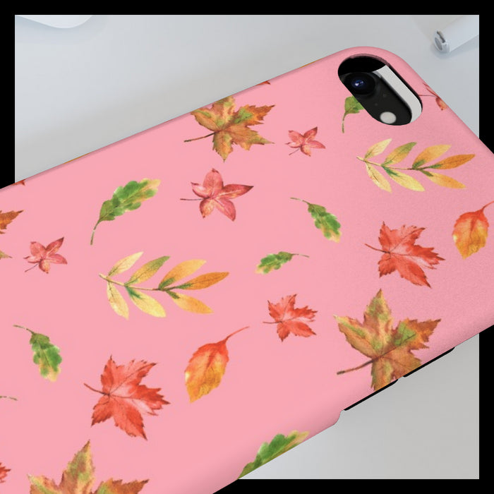 iPhone Cases - Autumn Leaves Pink - printonitshop