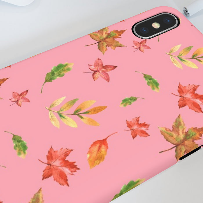 iPhone Cases - Autumn Leaves Pink - printonitshop