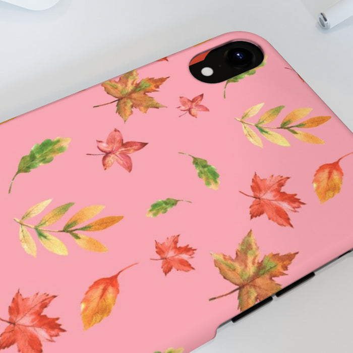 iPhone Cases - Autumn Leaves Pink - printonitshop