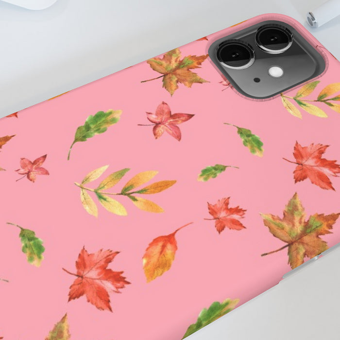 iPhone Cases - Autumn Leaves Pink - printonitshop