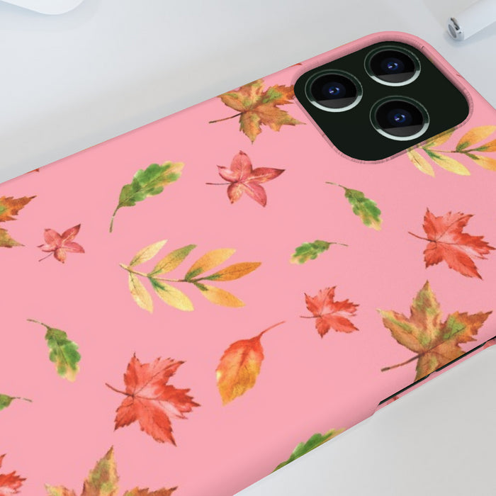 iPhone Cases - Autumn Leaves Pink - printonitshop