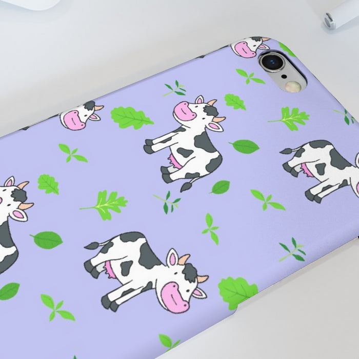 iPhone Cases - Cows on Violet - printonitshop