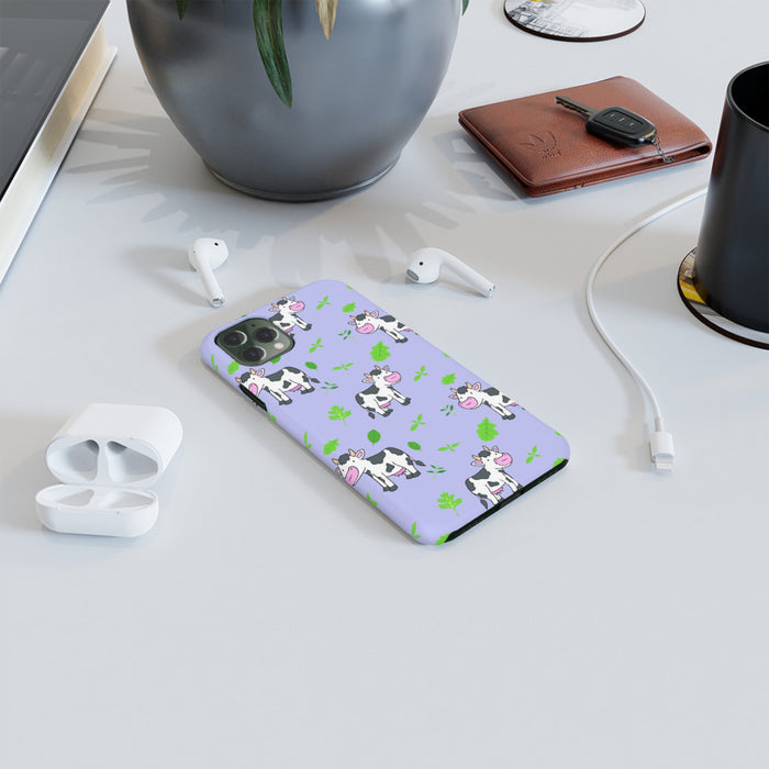 iPhone Cases - Cows on Violet - printonitshop