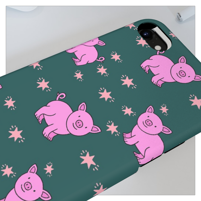 iPhone Cases - Pigs on Green - printonitshop