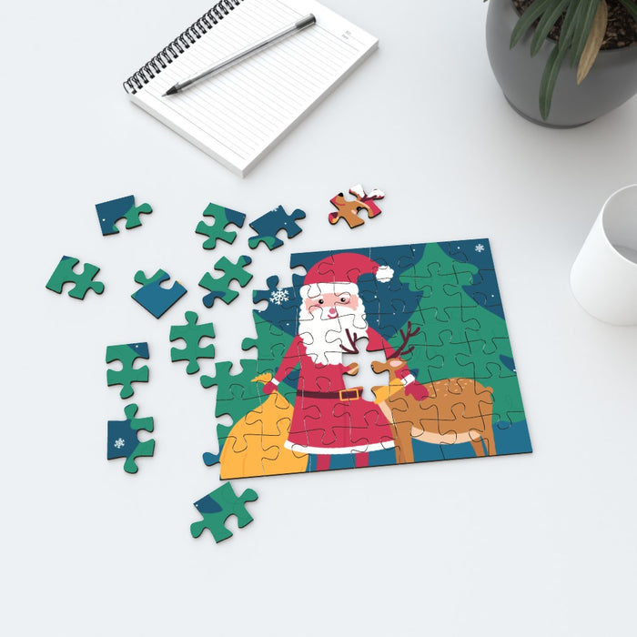 Jigsaw - Santa and Reindeer - printonitshop