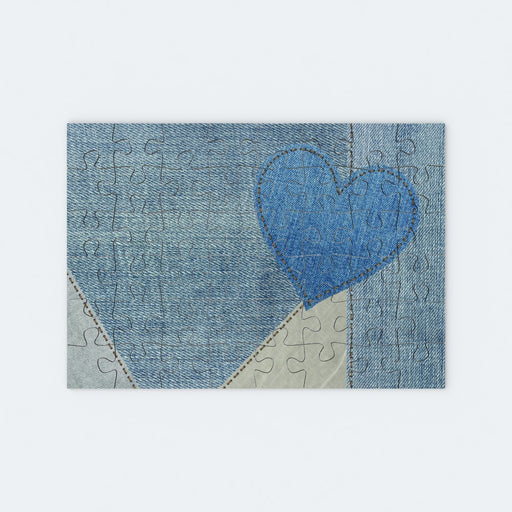 Jigsaw - Denim Heart - printonitshop