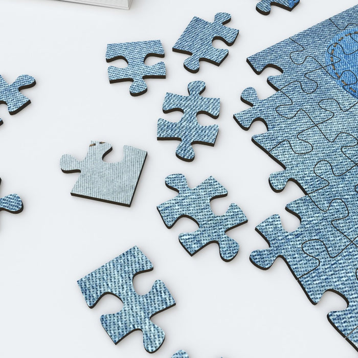 Jigsaw - Denim Heart - printonitshop