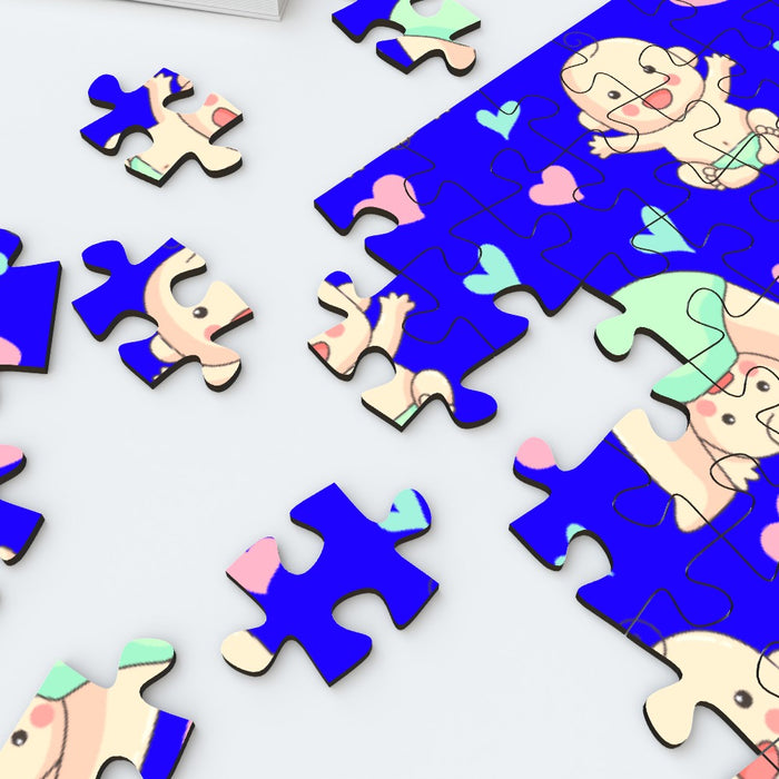 Jigsaw - Babies On Blue - printonitshop