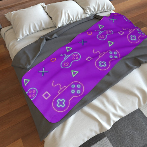 Blanket Scarf - Gaming Neon Purple - printonitshop