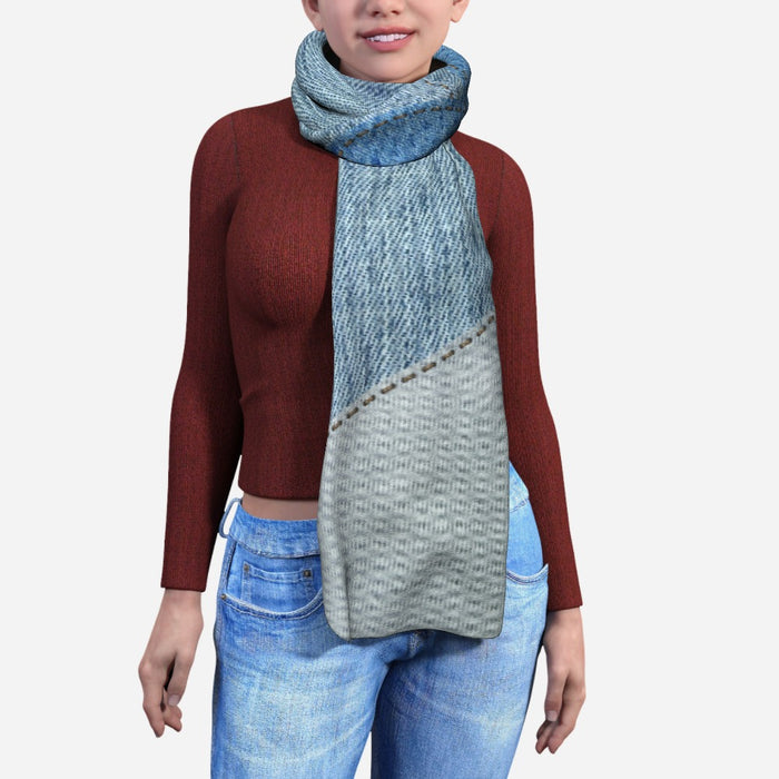 Blanket Scarf - Denim Heart - printonitshop