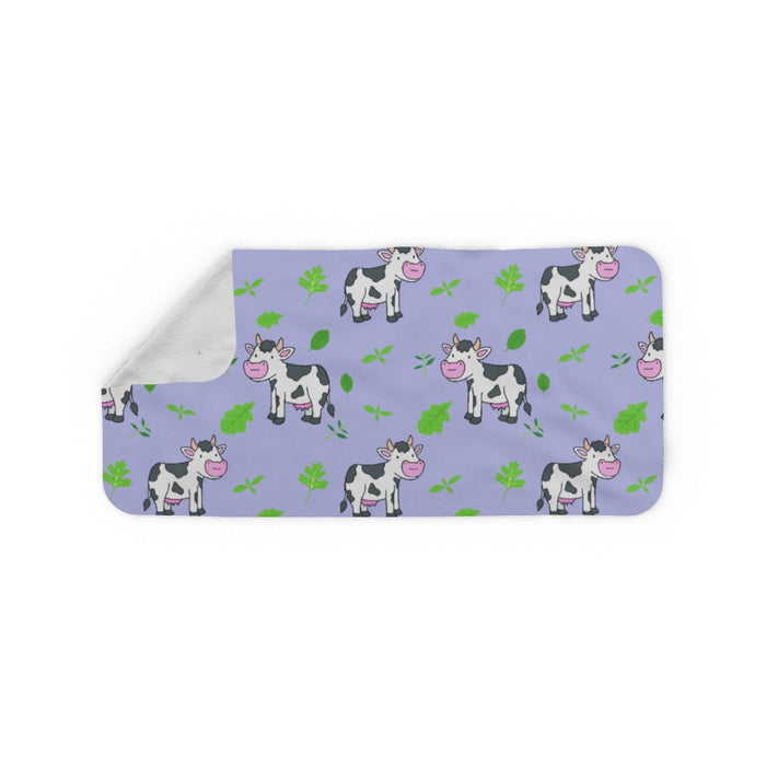 Blanket Scarf - Cows on Violet - printonitshop