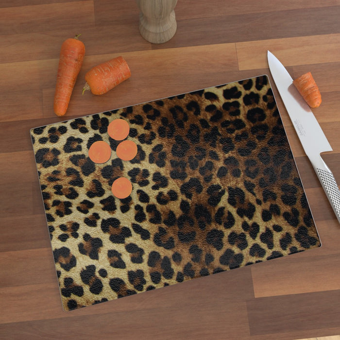 Glass Chopping Boards - Leopard - printonitshop