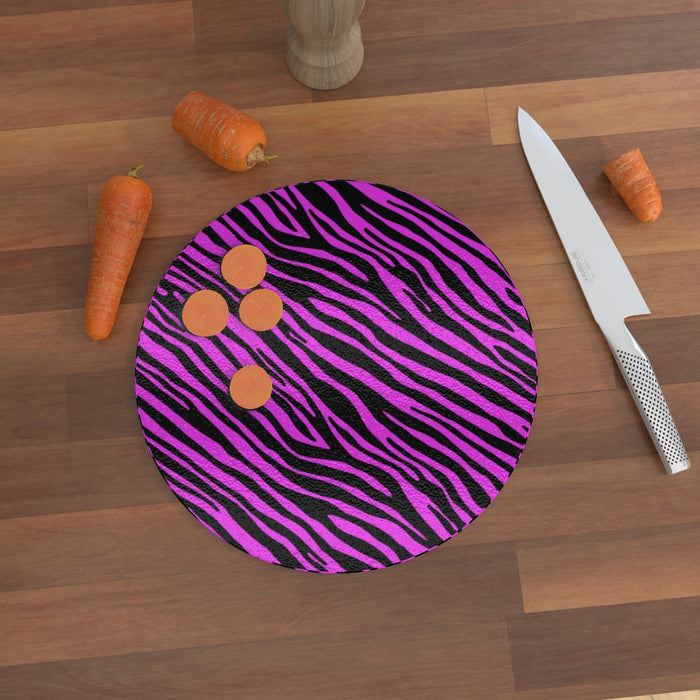 Glass Chopping Boards - Pink Zebra - printonitshop