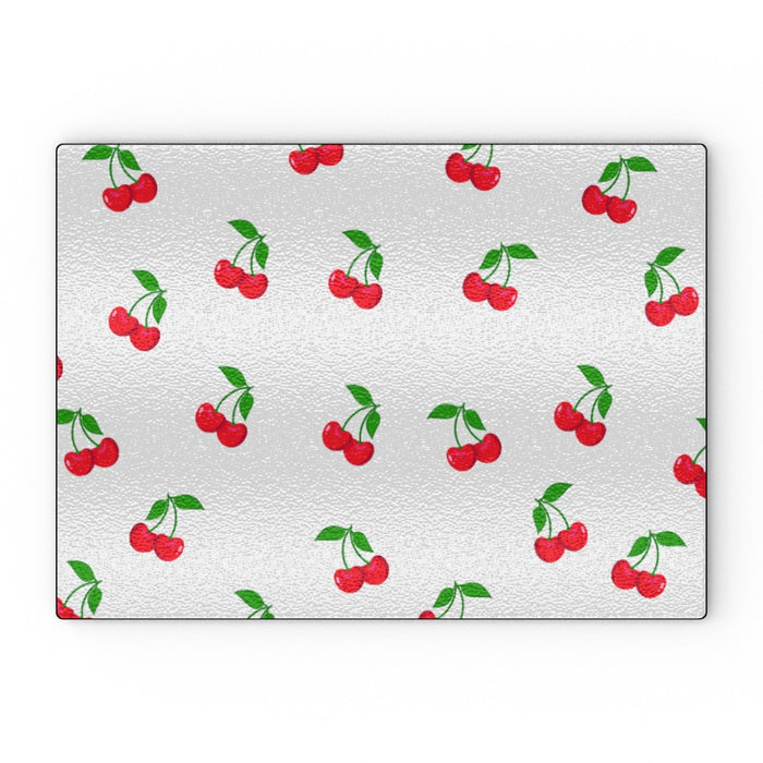 Glass Chopping Boards - White Cherries - printonitshop