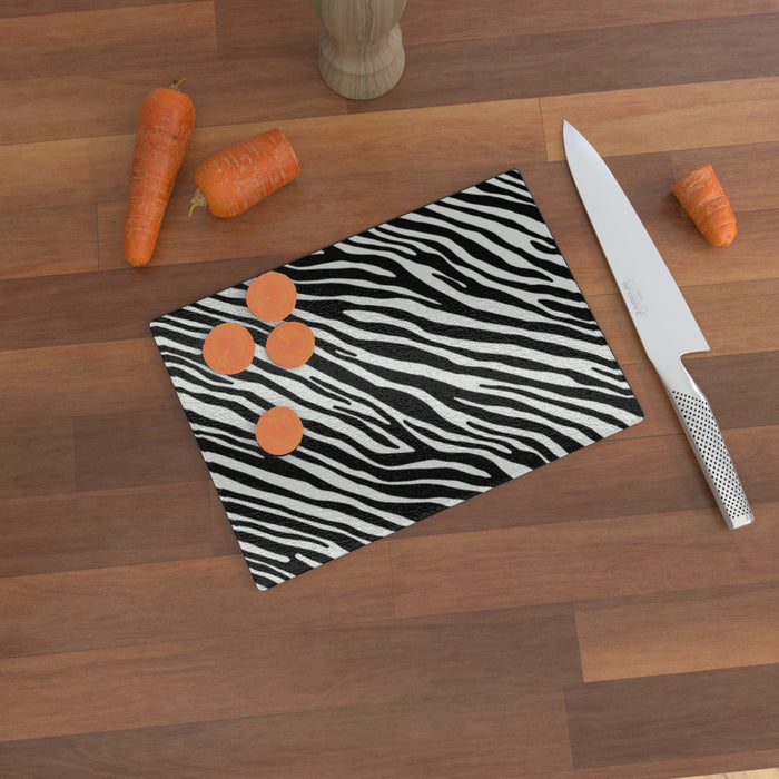 Glass Chopping Boards - Zebra - printonitshop