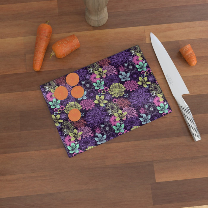 Glass Chopping Boards - Flowers - printonitshop