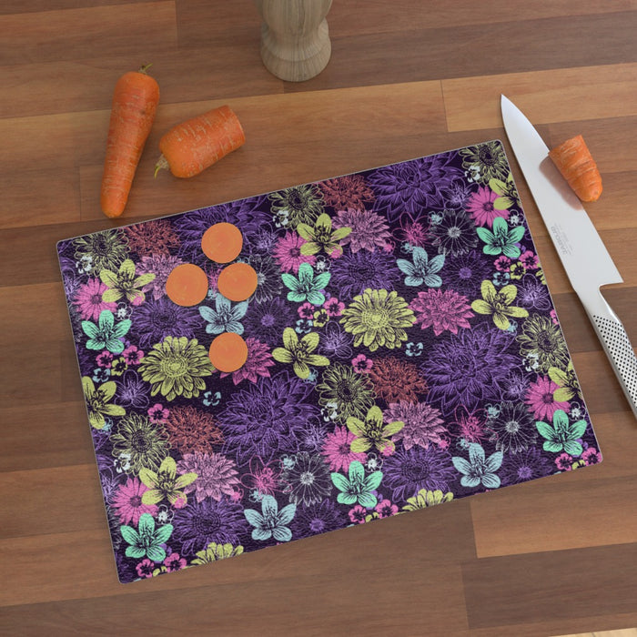 Glass Chopping Boards - Flowers - printonitshop