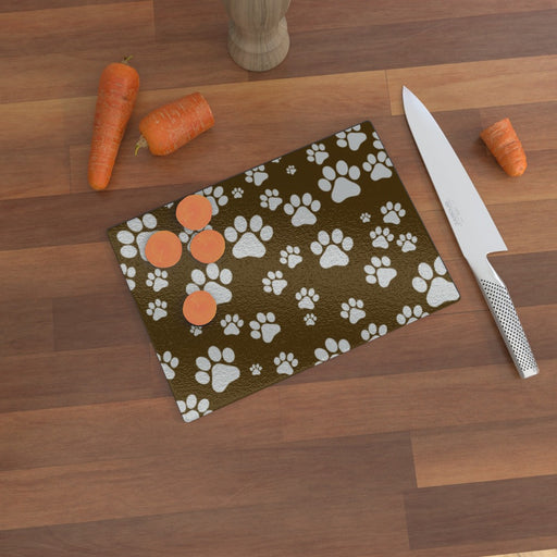 Glass Chopping Boards - Paws - printonitshop