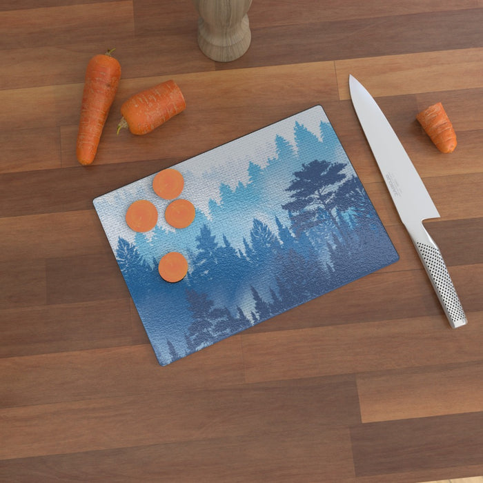 Glass Chopping Boards - Forrest Blue - printonitshop