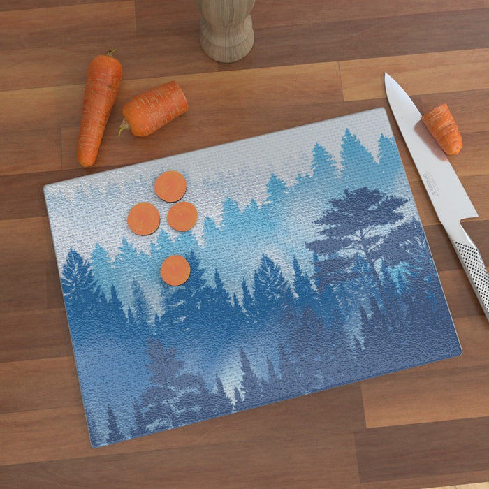 Glass Chopping Boards - Forrest Blue - printonitshop